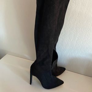 Miss Lola knee high suede boots